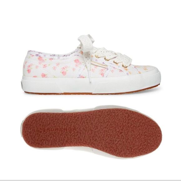 NWT LoveShackFancy × Superga Sneaker Floral Shoes Size 10 - Picture 3 of 13